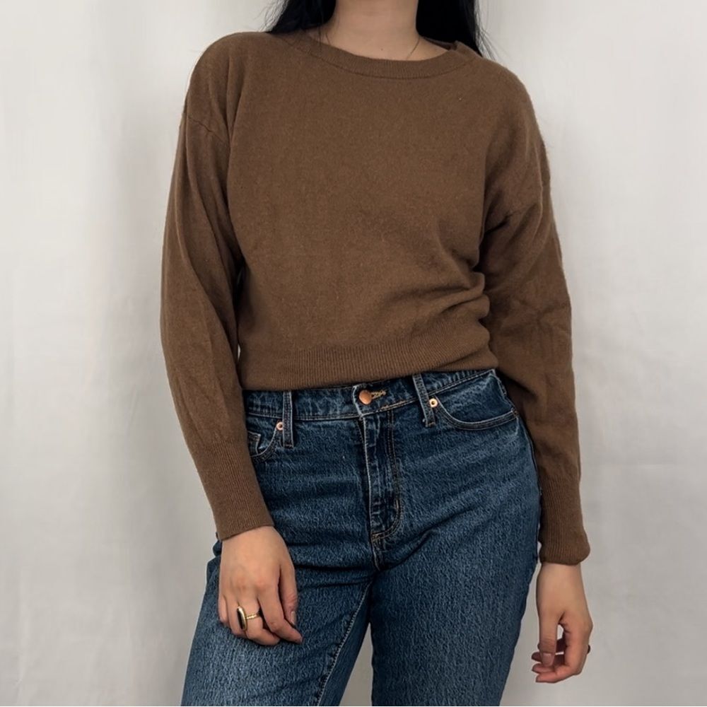 Vintage JH Collectibles Wool Rabbit Hair Blend Brown Sweater